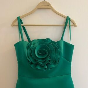 Green Eliza J Cocktail Dress with Elegant Rosette